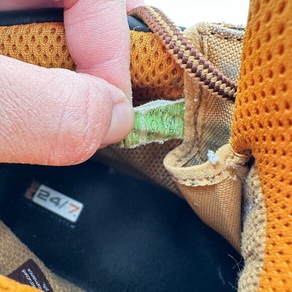 Timberland Pro Men Size 10.5M Brown Tan Black Leather 6" Lace Up Ankle Boot - Picture 10 of 11